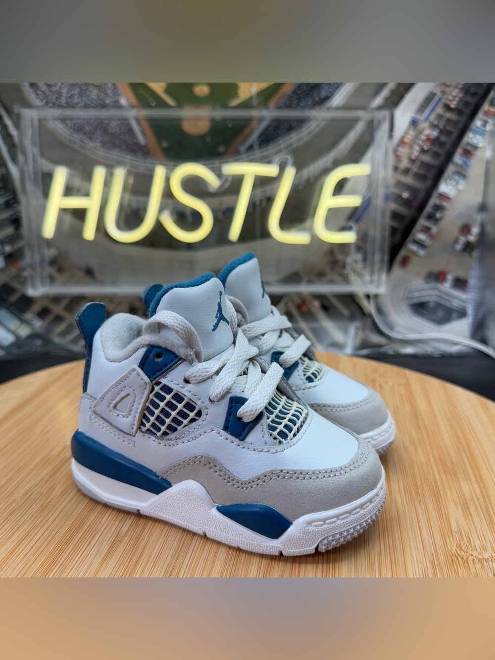 Jordan 4 Retro “Military Blue” Toddler (TD) Size 4C